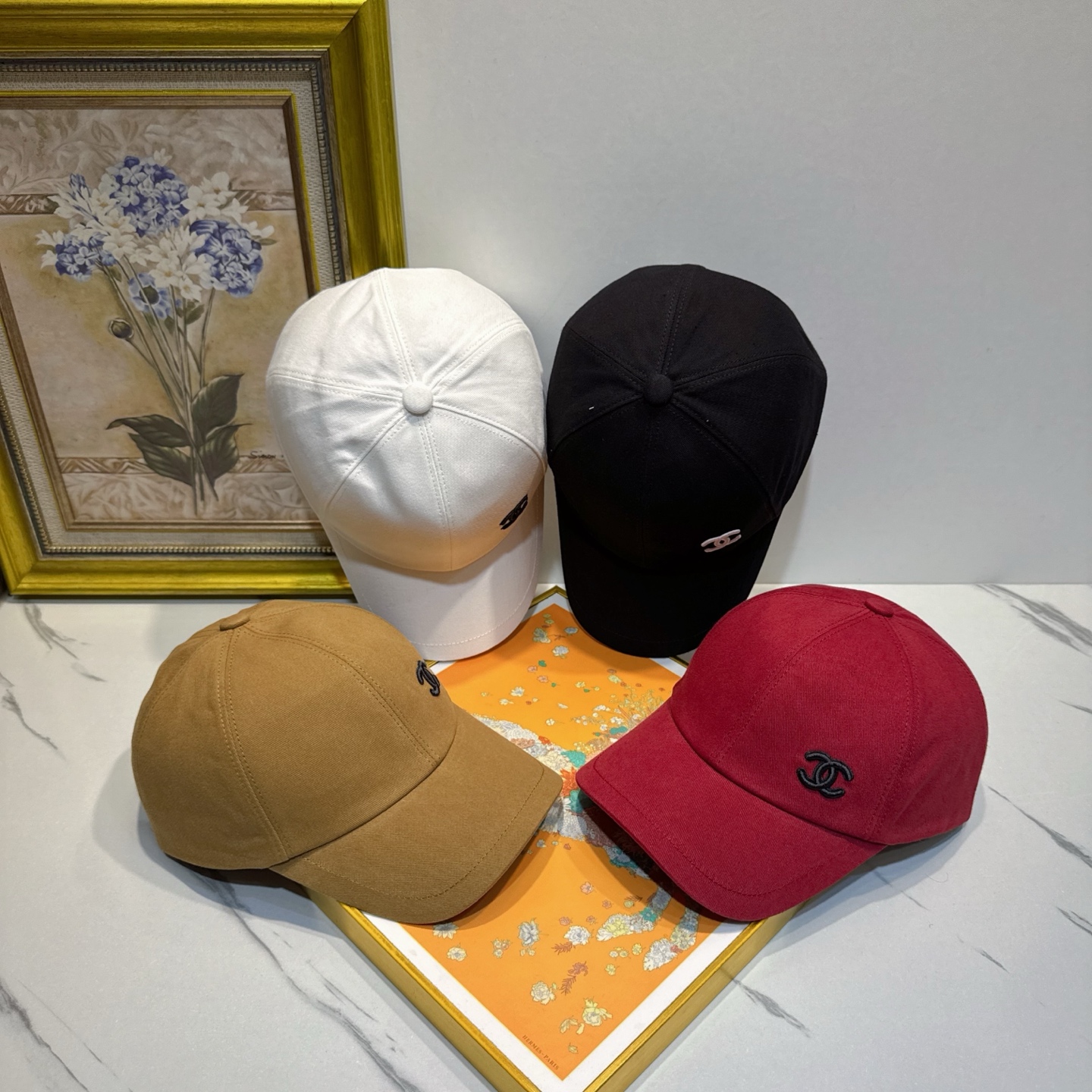 CHANEL CC Embroidered Baseball Cap
