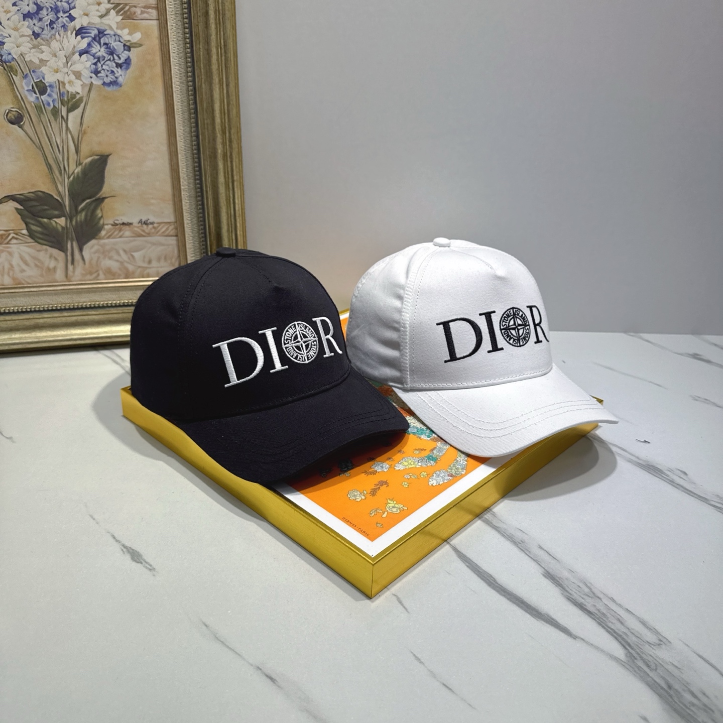 DIOR Compass Letter Embroidered Baseball Cap