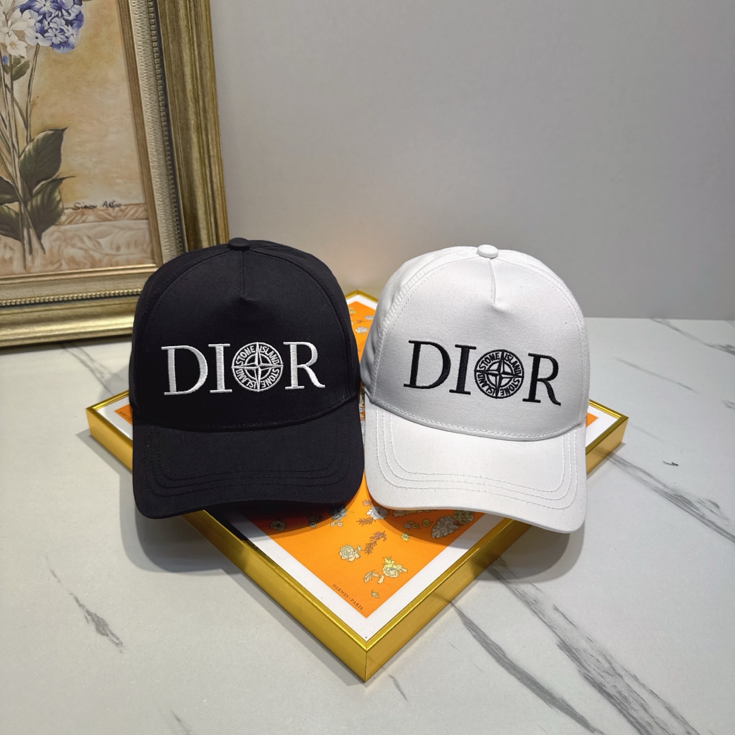 DIOR Compass Letter Embroidered Baseball Cap