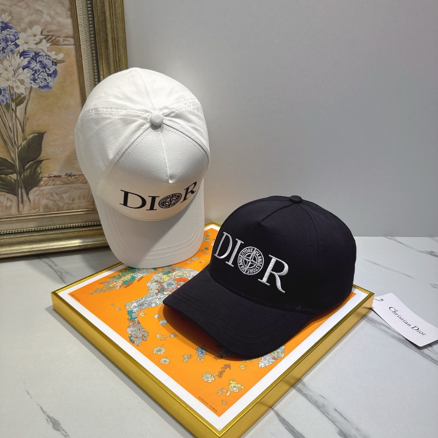 DIOR Compass Letter Embroidered Baseball Cap