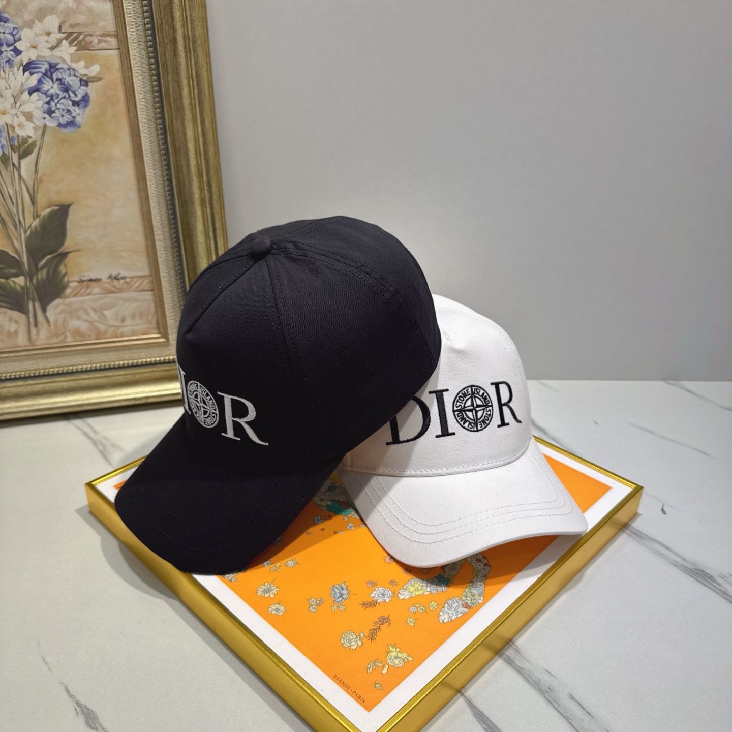 DIOR Compass Letter Embroidered Baseball Cap