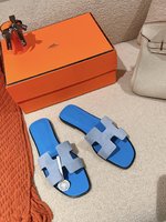 Hermes Shoes Sandals Slippers Chamois Genuine Leather Fashion