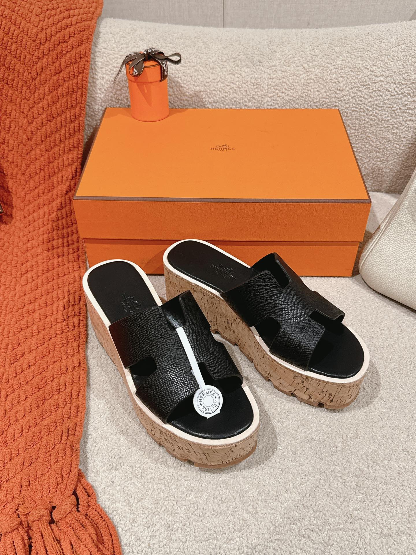 Hermes Shoes Sandals Calfskin Chamois Cowhide Genuine Leather Fashion