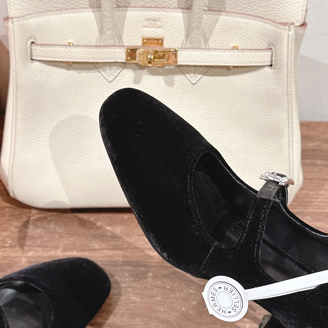 Hermès Shoe Collection crafted with premium materials and signature 8