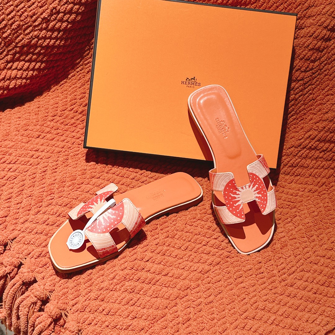 Hermes Oran Sandal - Designer Inspired H-Strap Slide with Silk Scarf Accent 6 i1742986202 2345 5