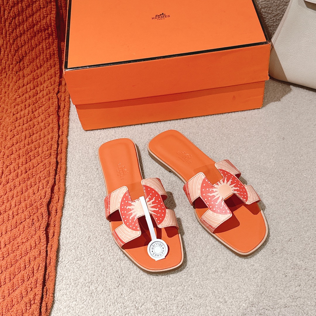 Hermes Oran Sandal - Designer Inspired H-Strap Slide with Silk Scarf Accent 3 i1742986202 3379 8
