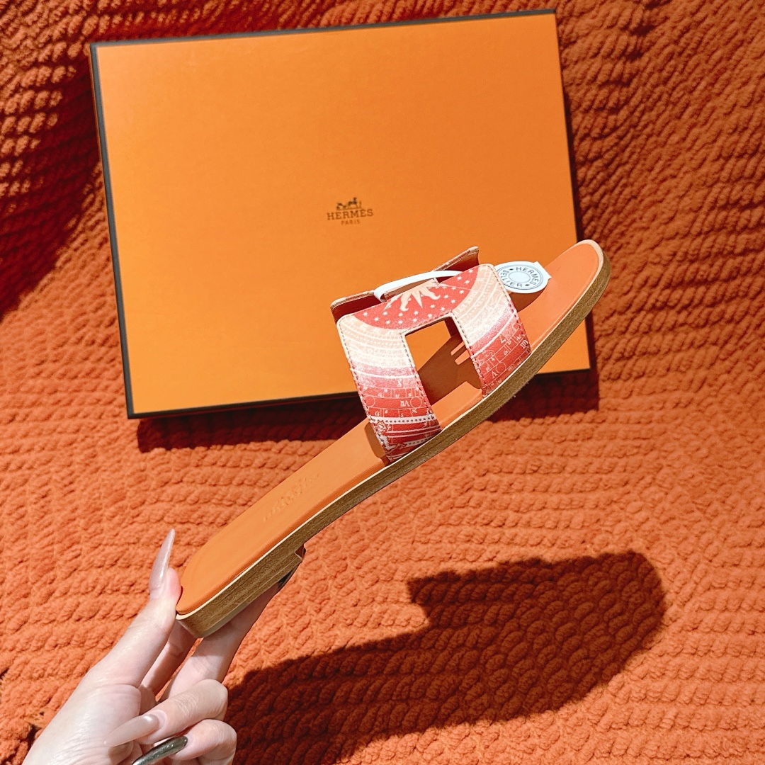 Hermes Oran Sandal - Designer Inspired H-Strap Slide with Silk Scarf Accent 7 i1742986202 6102 2