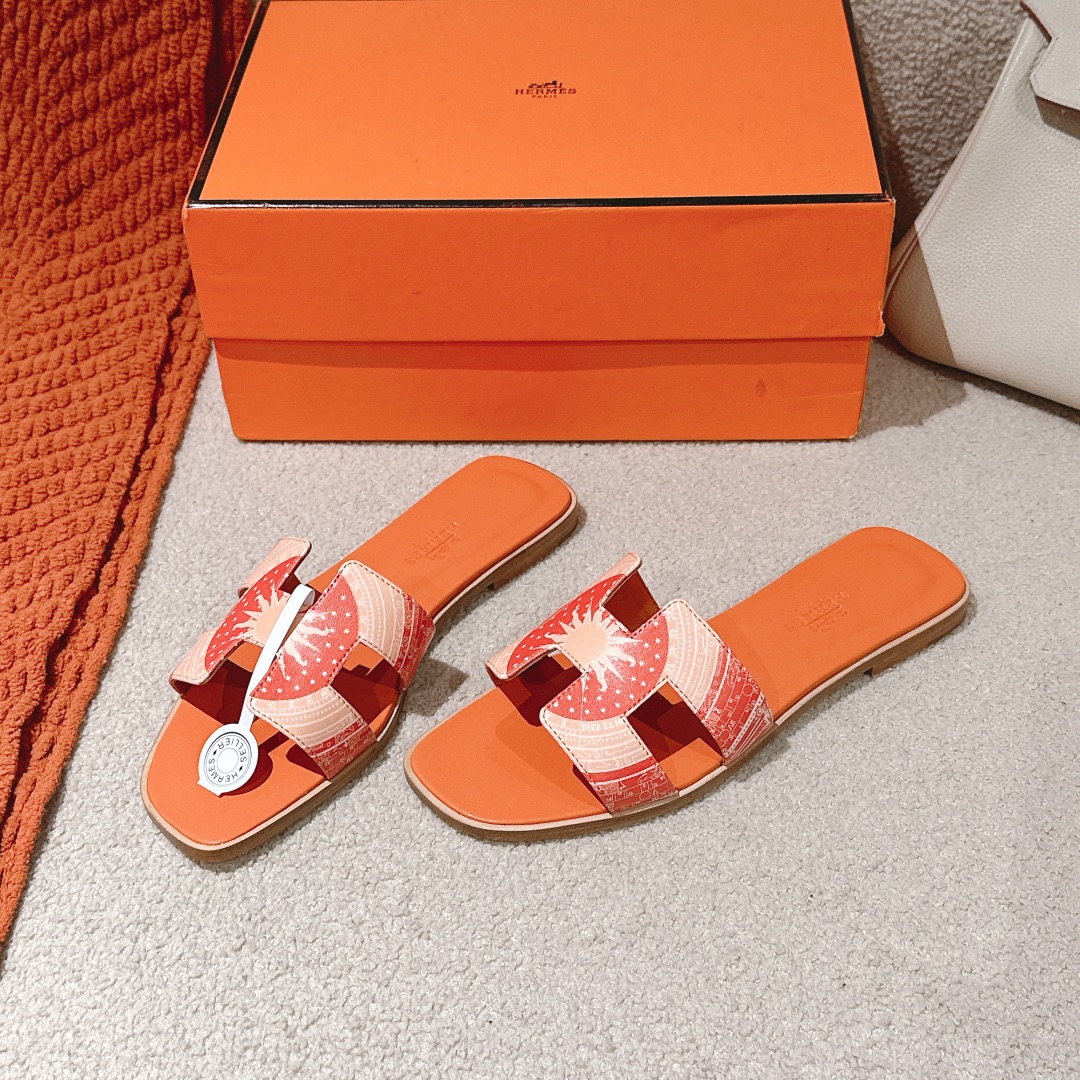 Hermes Oran Sandal - Designer Inspired H-Strap Slide with Silk Scarf Accent 4 i1742986202 7980 4