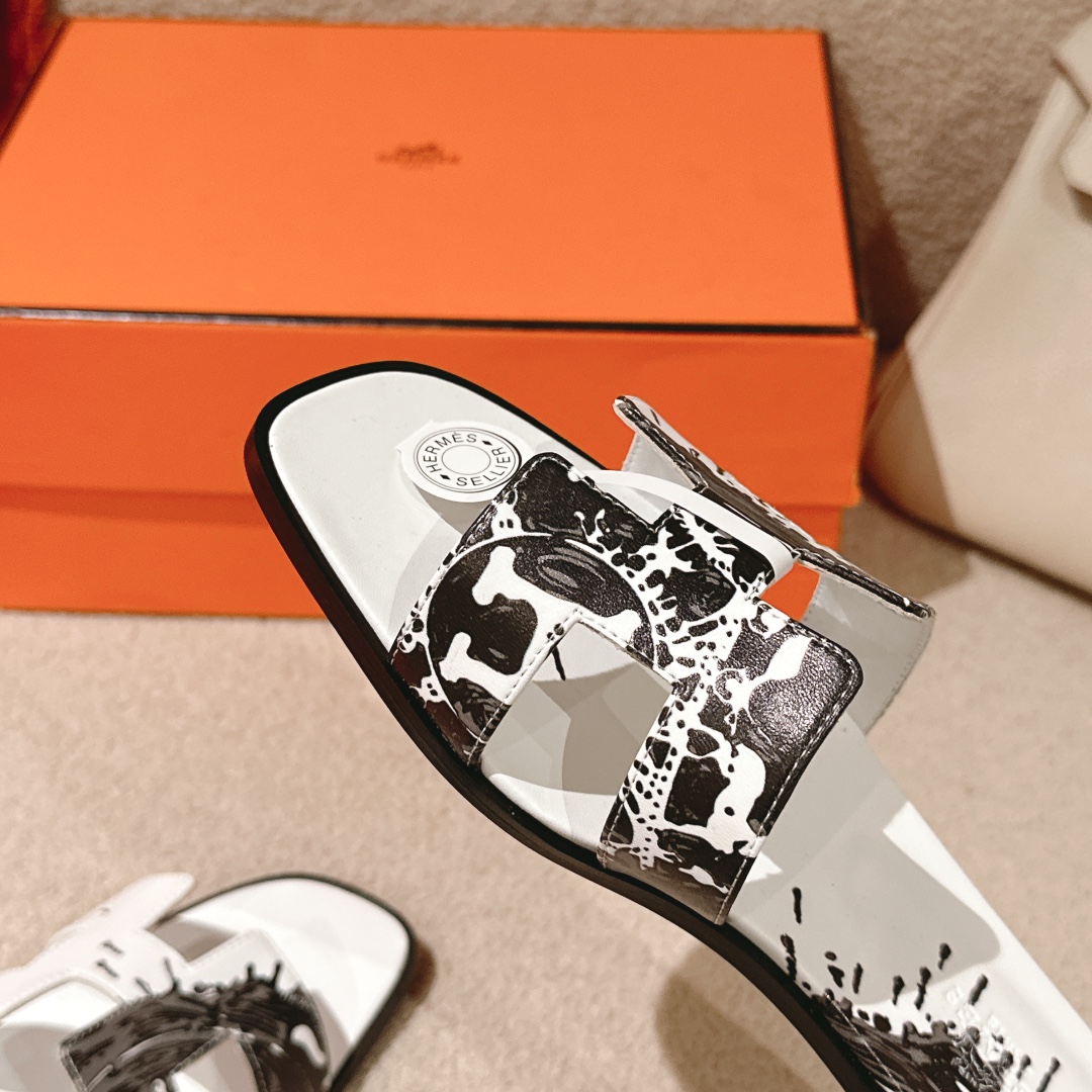 Hermes Oran Sandals: 3D Print H Design, Comfortable Velvet & Leather 10 i1742986235 4154 6