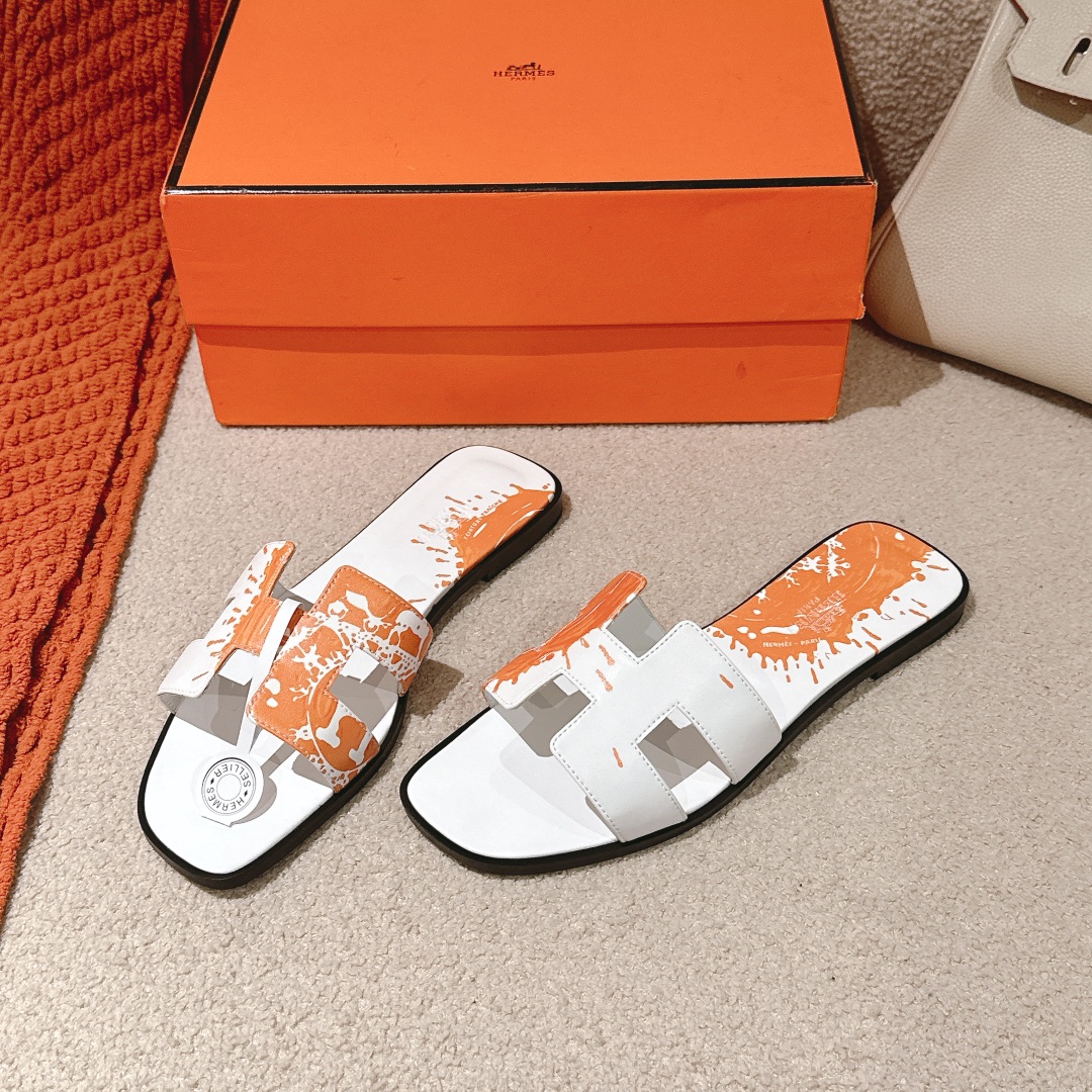 Hermes Oran Sandal - 3D Print Designer Slide with Silk Scarf Accent 4 i1742986249 8352 7