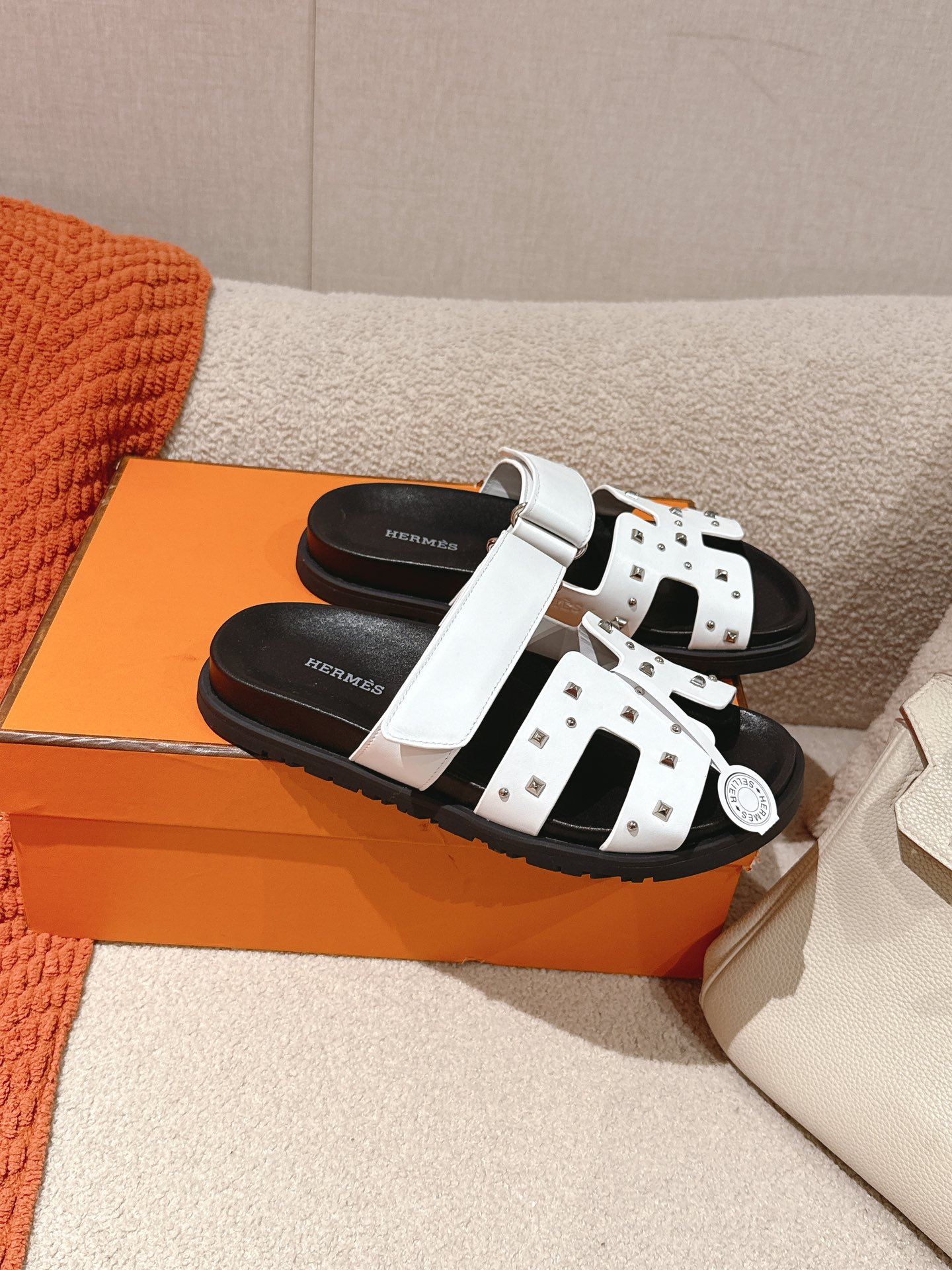 Hermes Chypre Medor Studded Sandals, Stylish & Comfortable Summer Slides 5 i1744276592 1723 3