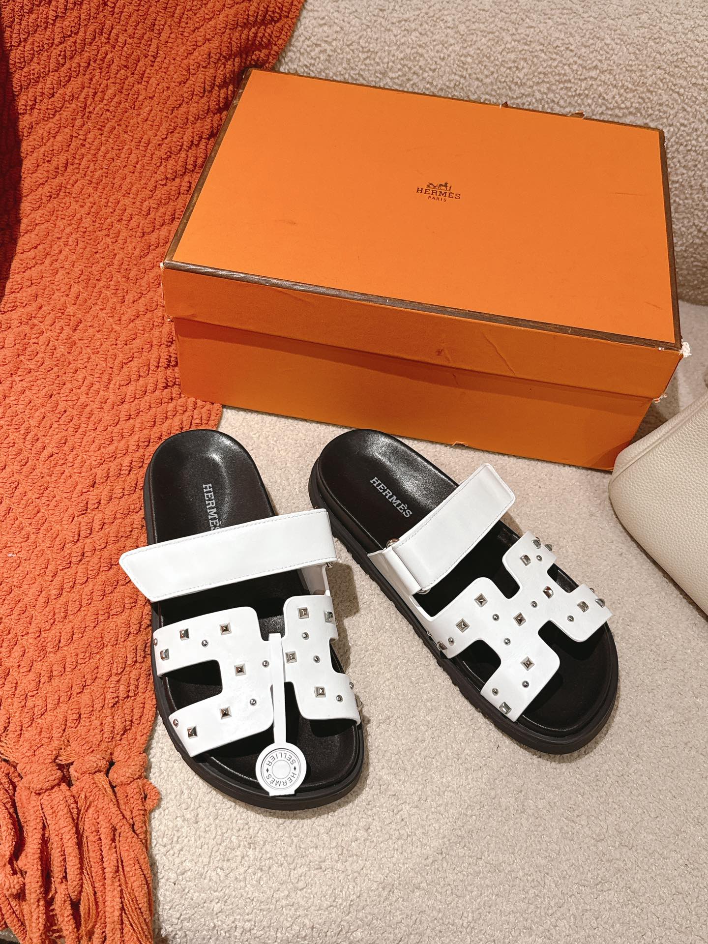 Hermes Chypre Medor Studded Sandals, Stylish & Comfortable Summer Slides 3 i1744276592 3945 0