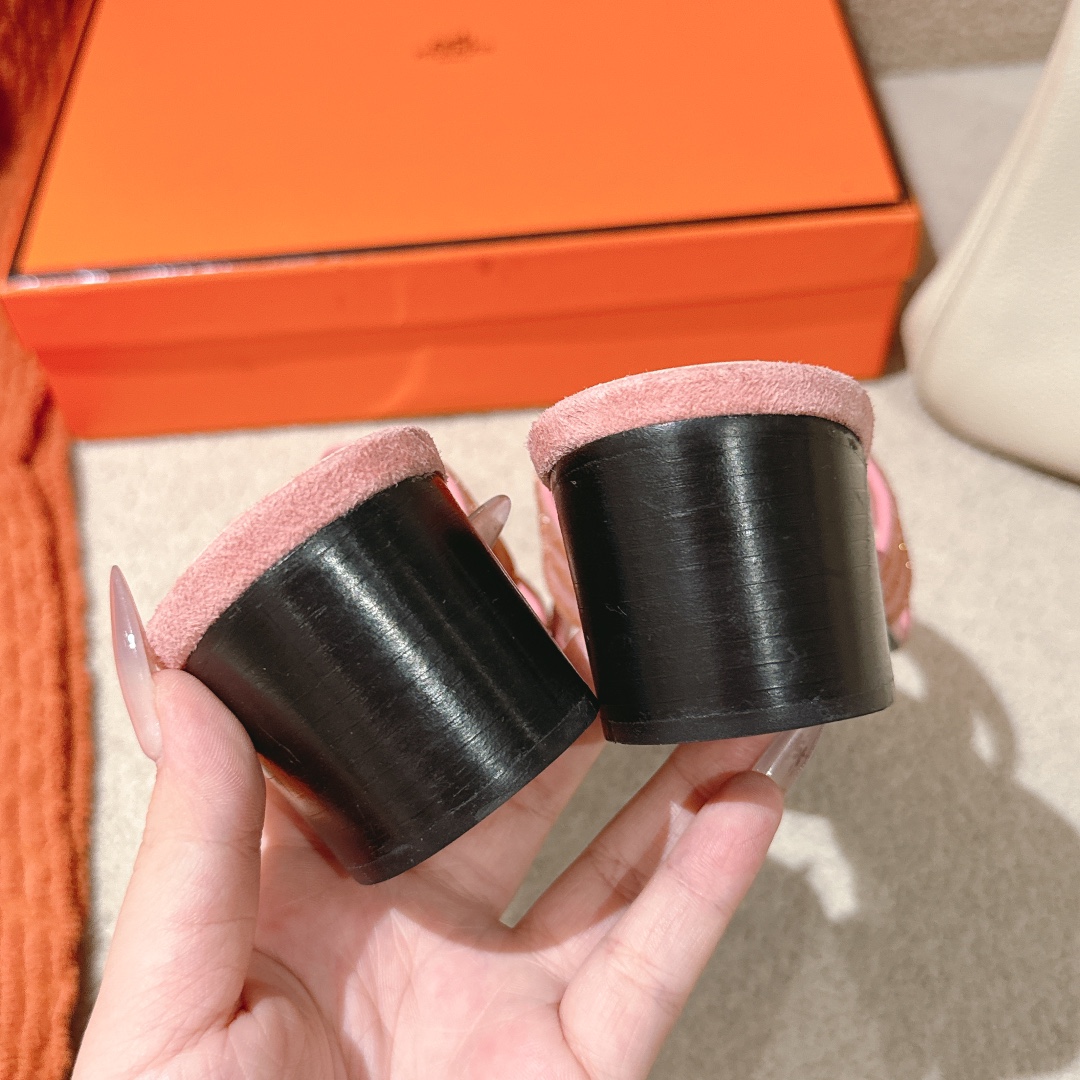 Hermes Oasis Sandal: Stylish Suede Heeled Sandal with Diamante Detail 10 i1746206826 2000 0