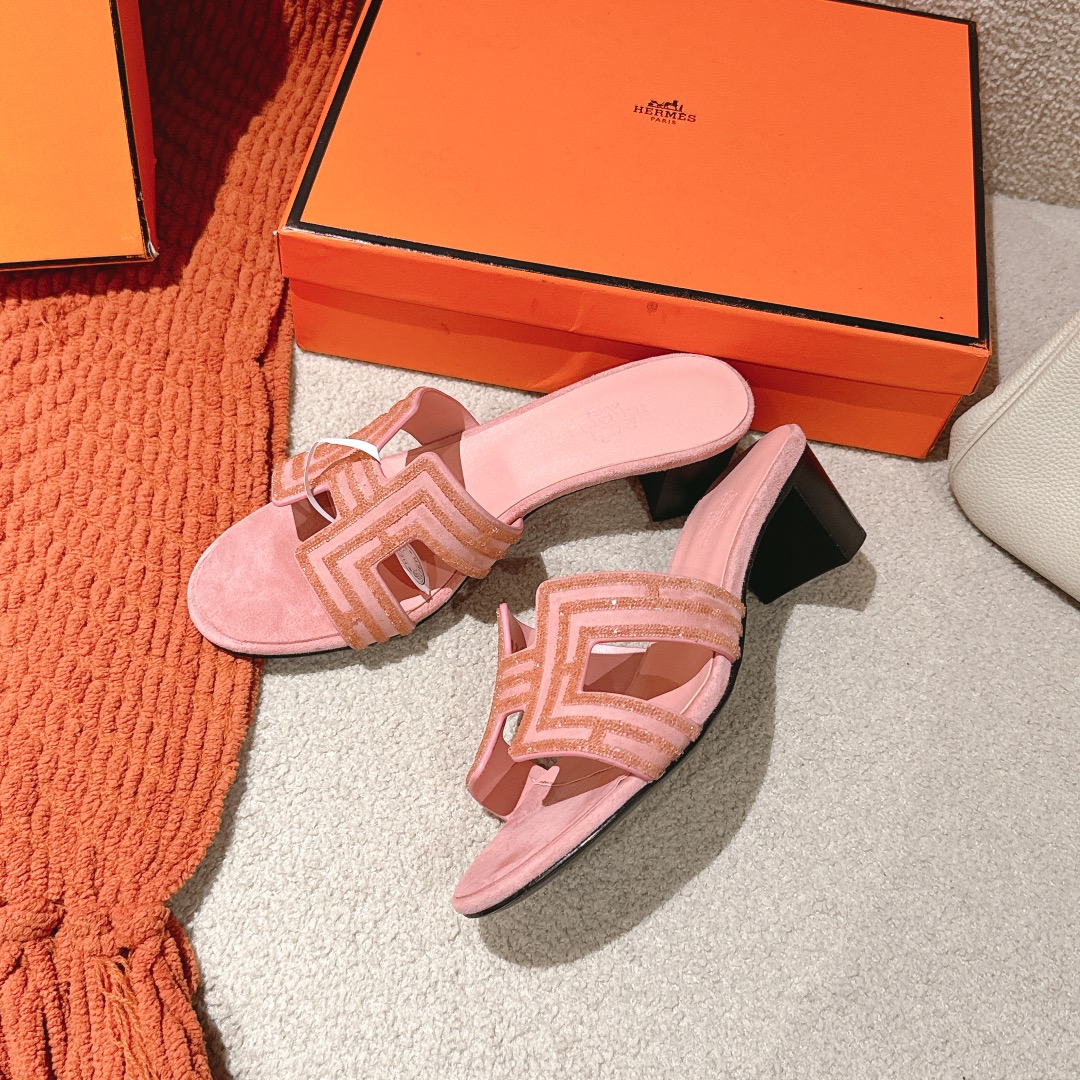 Hermes Oasis Sandal: Stylish Suede Heeled Sandal with Diamante Detail 2 i1746206826 6050 7