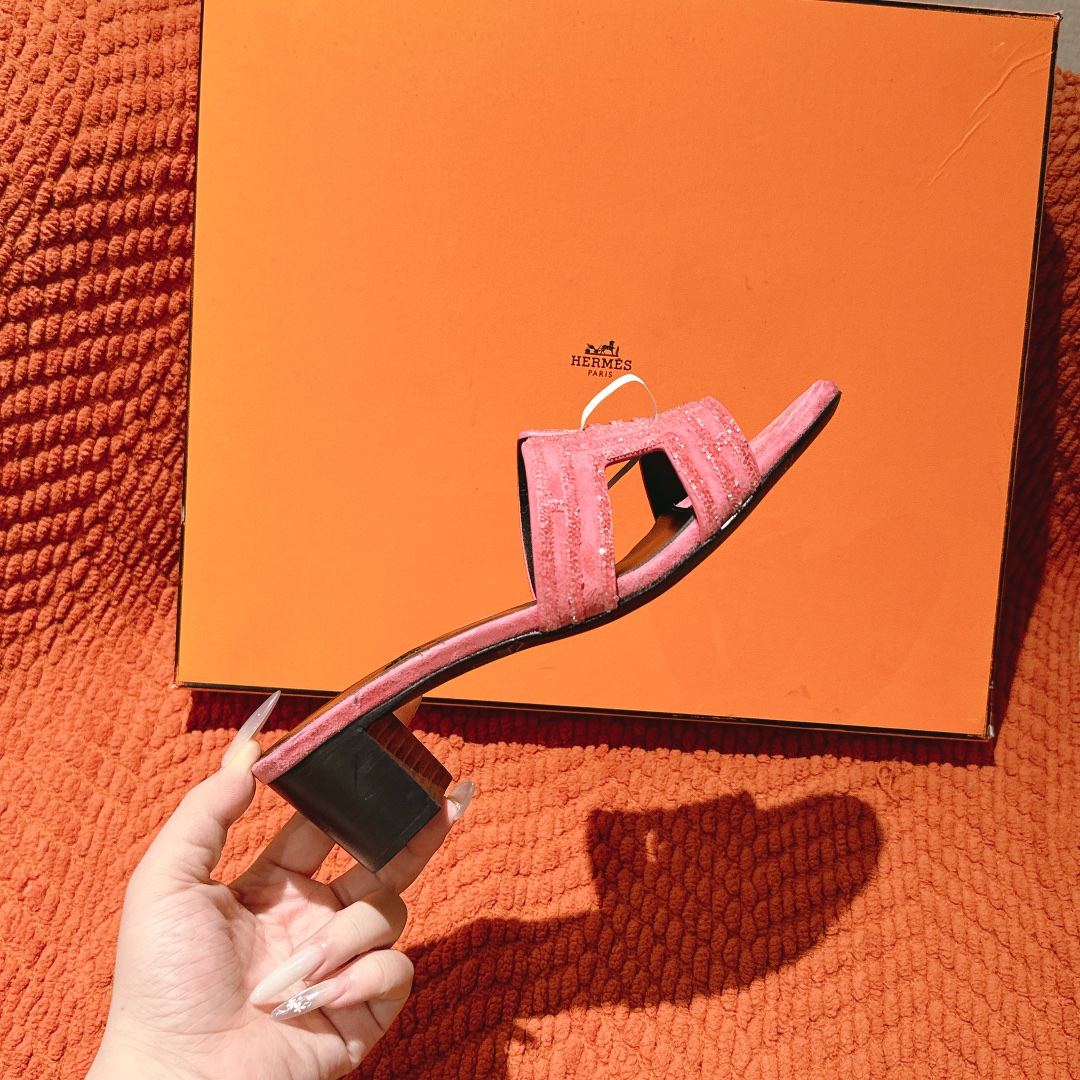 Hermes Oasis Sandal: Stylish & Comfortable Block Heel Sandal with Silk Scarf 7 i1746206893 8854 3