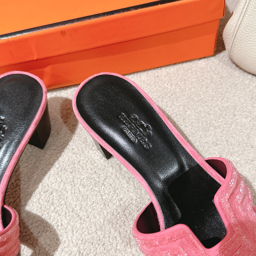 Hermes Oasis Sandal: Stylish & Comfortable Block Heel Sandal with Silk Scarf 8 i1746206894 1197 8