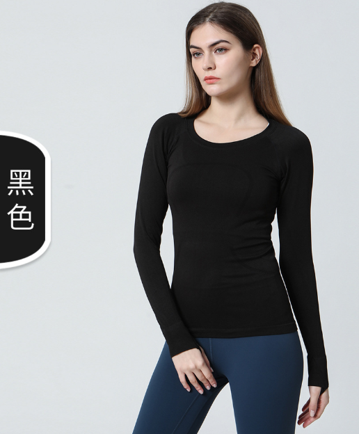 Lululemon long sleeve run black yoga
