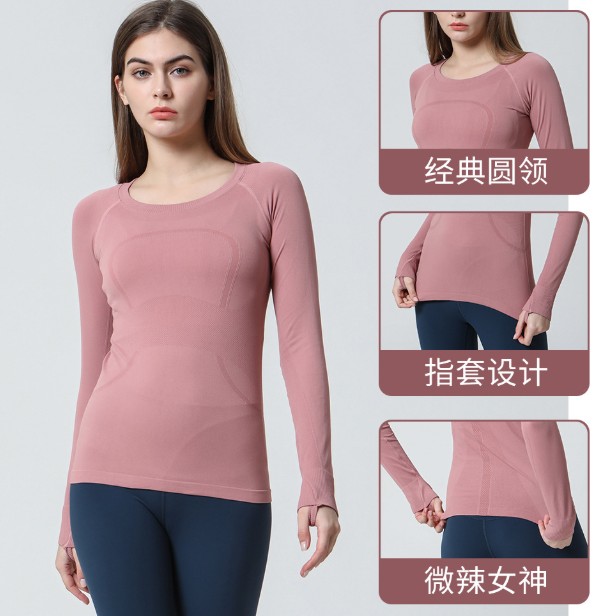 Lululemon long sleeve run black yoga
