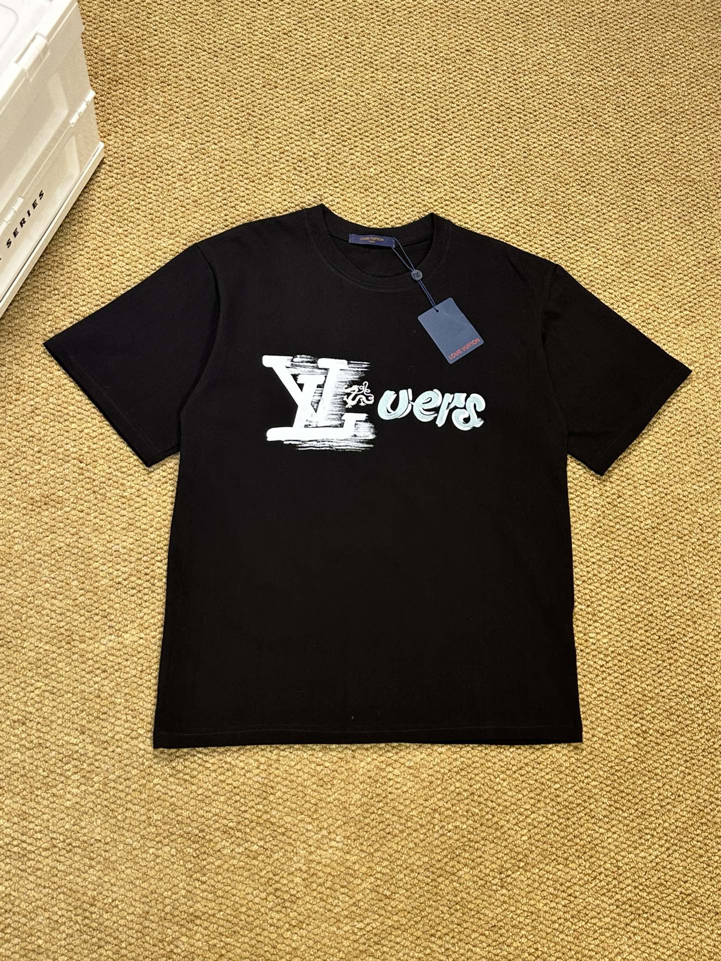 Louis Vuitton Kleding T-Shirt Zwart Afdrukken Zomercollectie Korte mouw