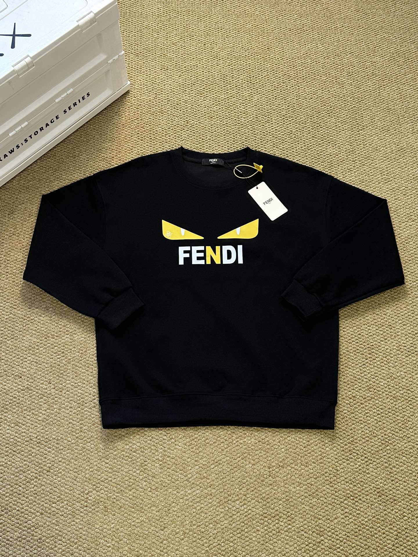 Fendi Kleding Sweatshirts Zwart Afdrukken Unisex Vrouwen Herfst/winter collectie