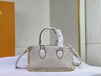 Louis Vuitton LV Onthego Handbags Tote Bags White Empreinte​ T Monogram Chains M23640