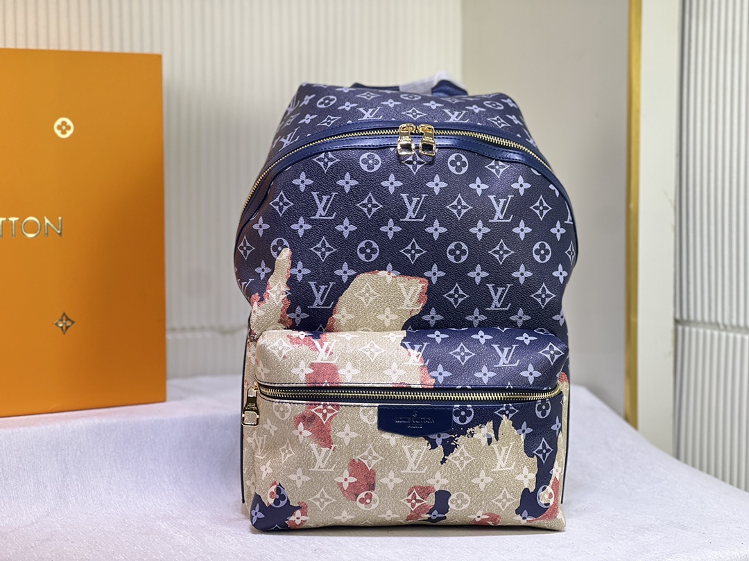 Louis Vuitton LV Christopher Bags Backpack Blue Orange M46806