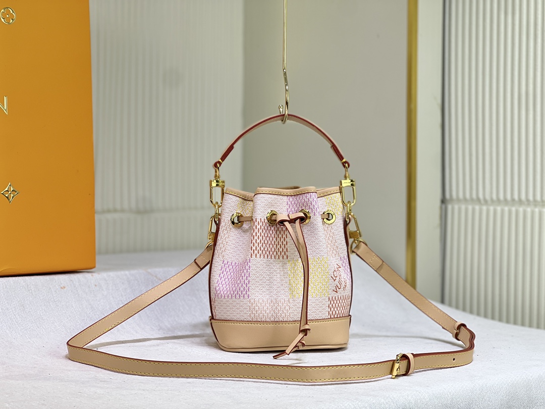 Louis Vuitton LV Nano Noe Bags Handbags Canvas Cowhide M81266