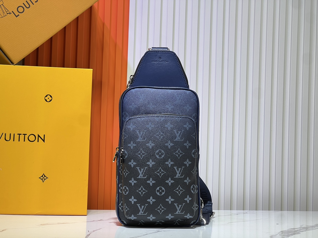 Louis Vuitton LV Avenue Am besten
 Taschen Umhängetaschen  & Schultertaschen Blau Grün Damier Graphite Leinwand Lässig M11702