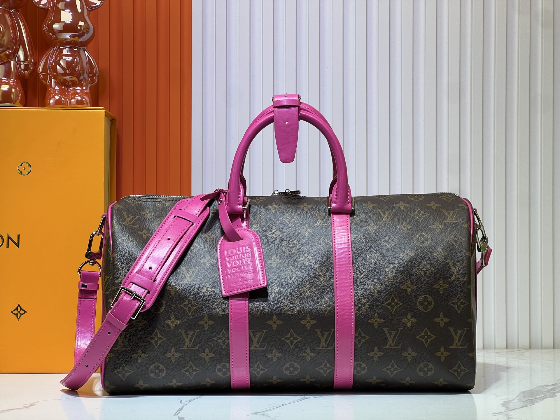 Louis Vuitton Keepall Bandouliere 50 Monogram Macassar Canvas Travel Bag