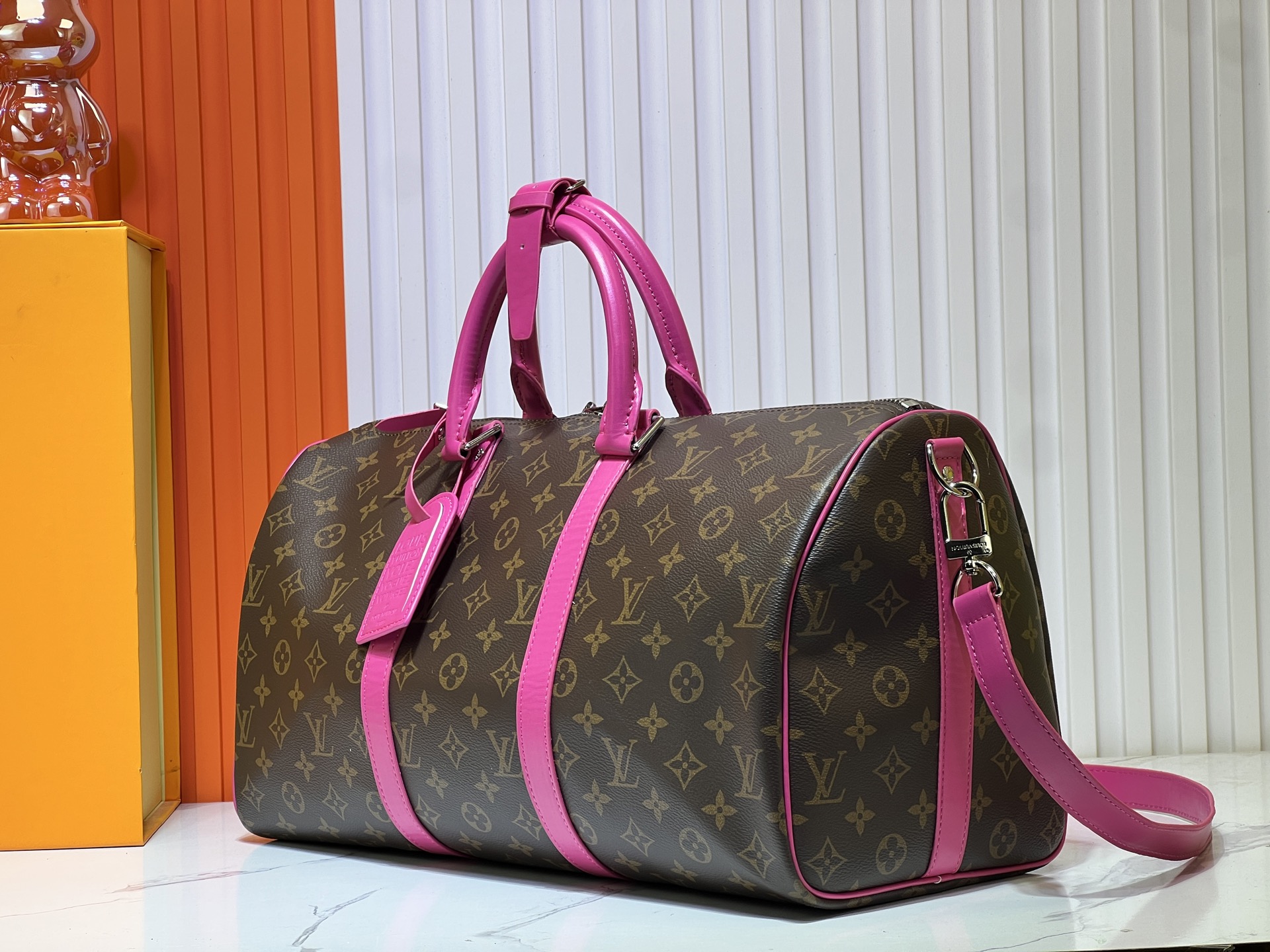 Louis Vuitton Keepall Bandouliere 50 Monogram Macassar Canvas Travel Bag 4 i1741112767616 9934 0 2