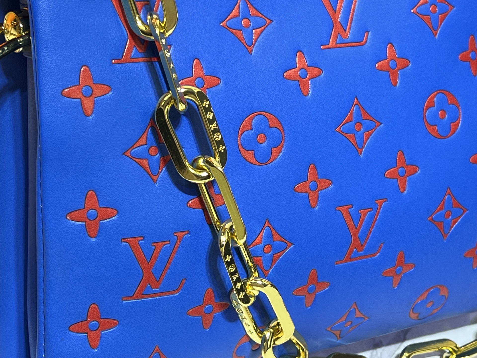 M57790 M21773 由蓬松的 Monogram 压纹版羊皮革制成的 Coussin小号手袋,包内
