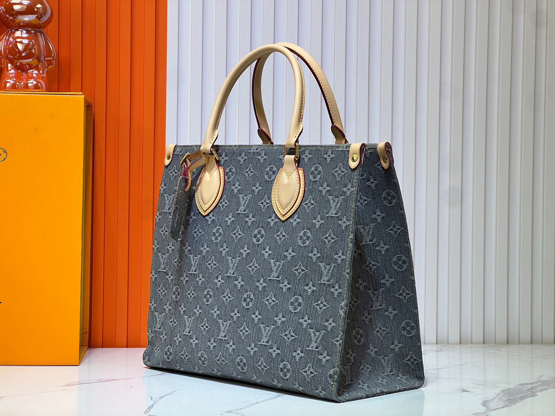 M13081 M45039 M46781灰色丹宁,粉色丹宁,蓝色丹宁牛仔ONTHEGO 中号手袋Onth