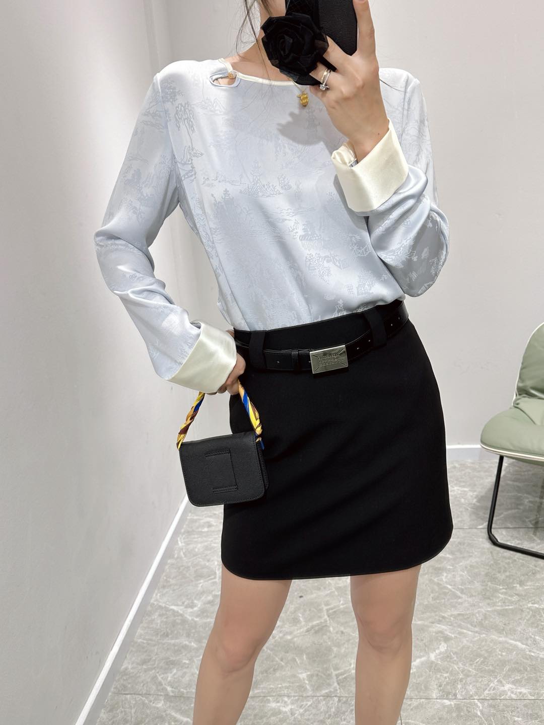 High Quality Women’s Clothes: Belted Skirts with Safety Pants, Polyester, 3 Colors - 图片 3