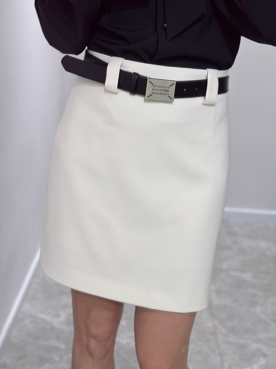 High Quality Women’s Clothes: Belted Skirts with Safety Pants, 100% Polyester, 3 Colors - 图片 1
