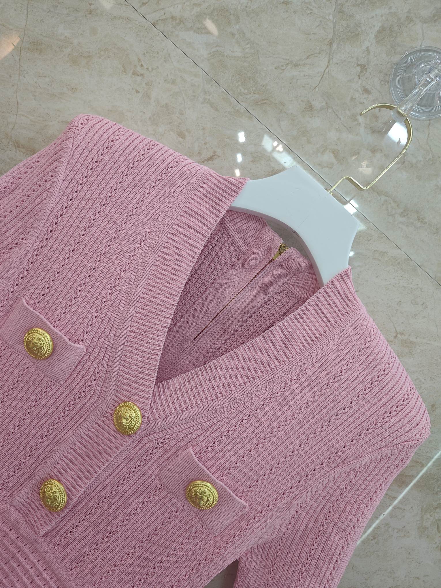 Balmai*/巴尔*新款今年主打的粉色系连衣裙可爱又温柔三色SML