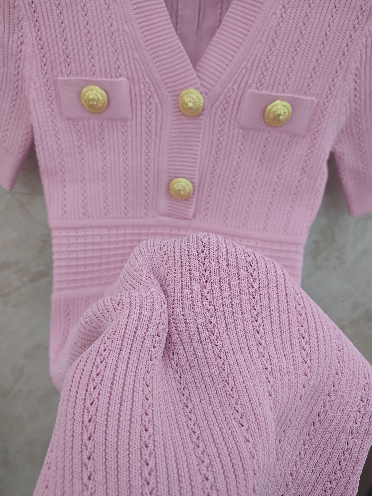 Balmai*/巴尔*新款今年主打的粉色系连衣裙可爱又温柔三色SML