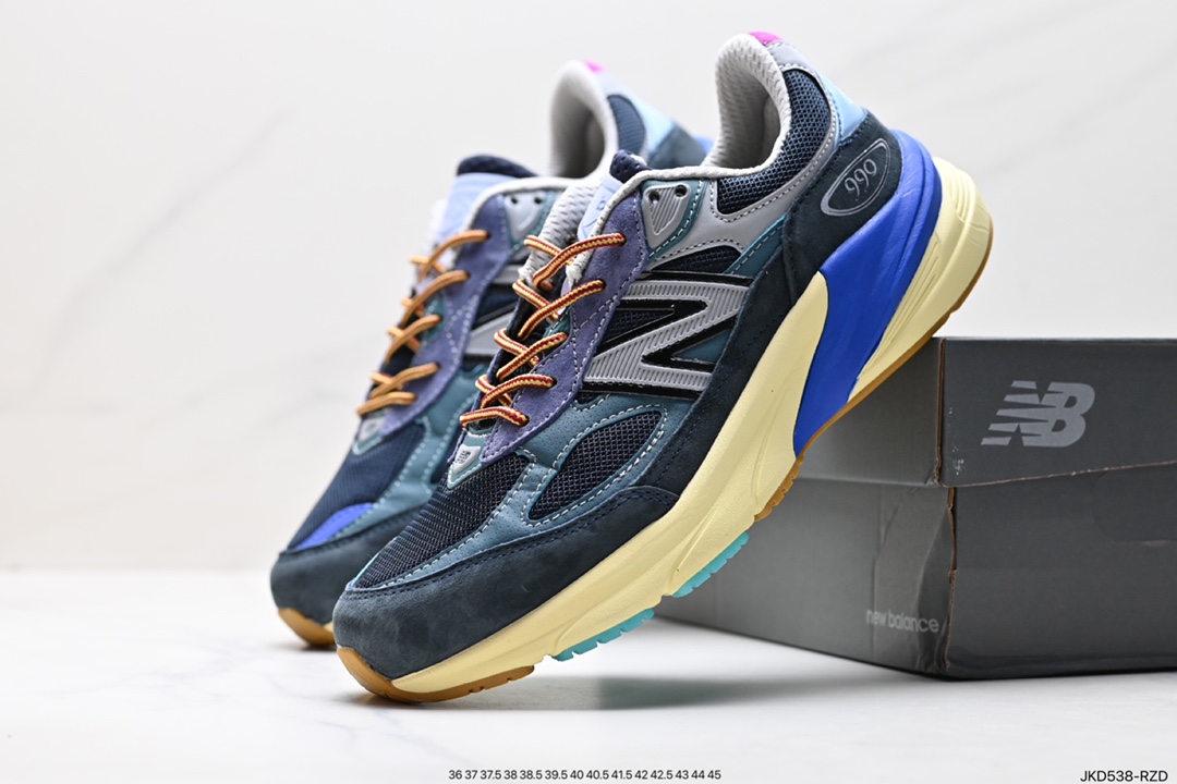 New color New Balance M990SS6 NB990V6 black and gray sixth generation presidential retro jogging shoes M990GL6