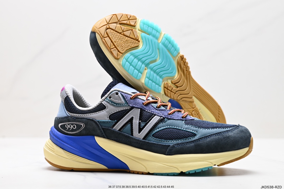 New color New Balance M990SS6 NB990V6 black and gray sixth generation presidential retro jogging shoes M990GL6