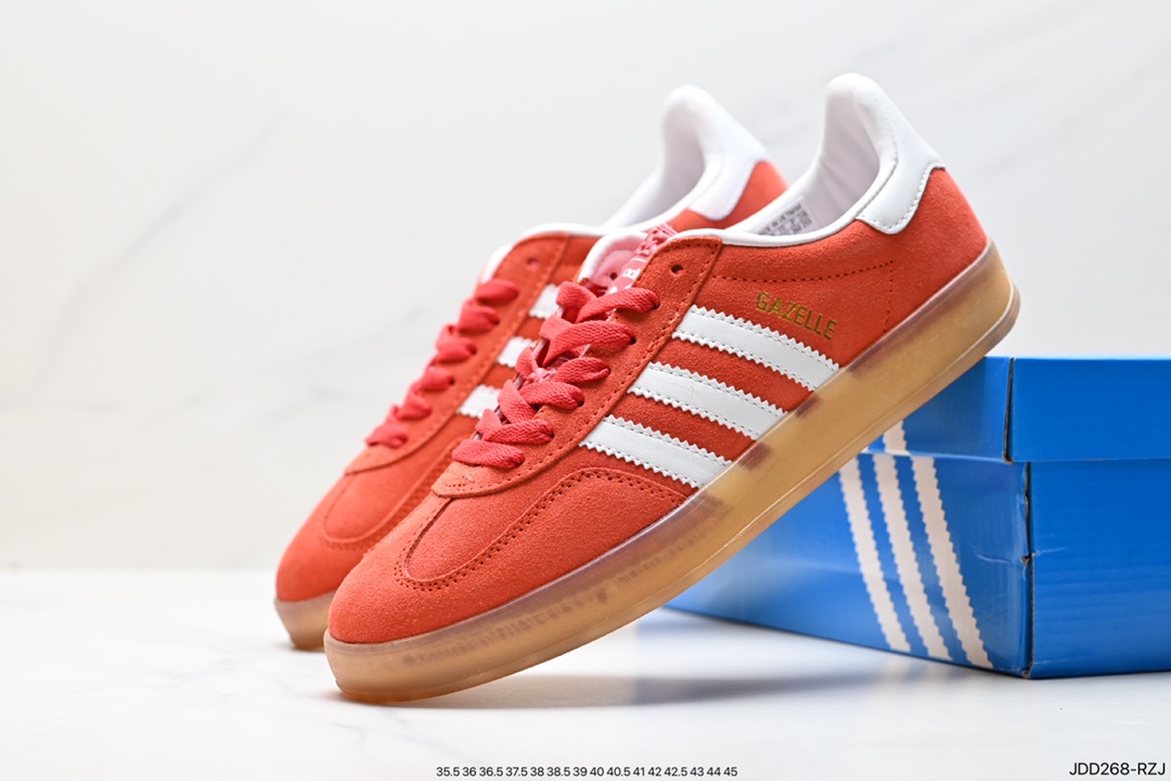 Adidas Originals Gazelle Indoor Trefoil Retro Anti-slip Wear-resistant Low-top Sneakers HQ8717