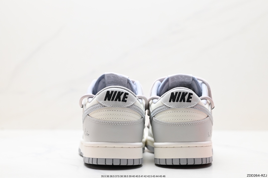 NK SB Dunk Low”Green/Beige“绑绳解构风 系列低帮休闲运动滑板板鞋 DJ6188-003