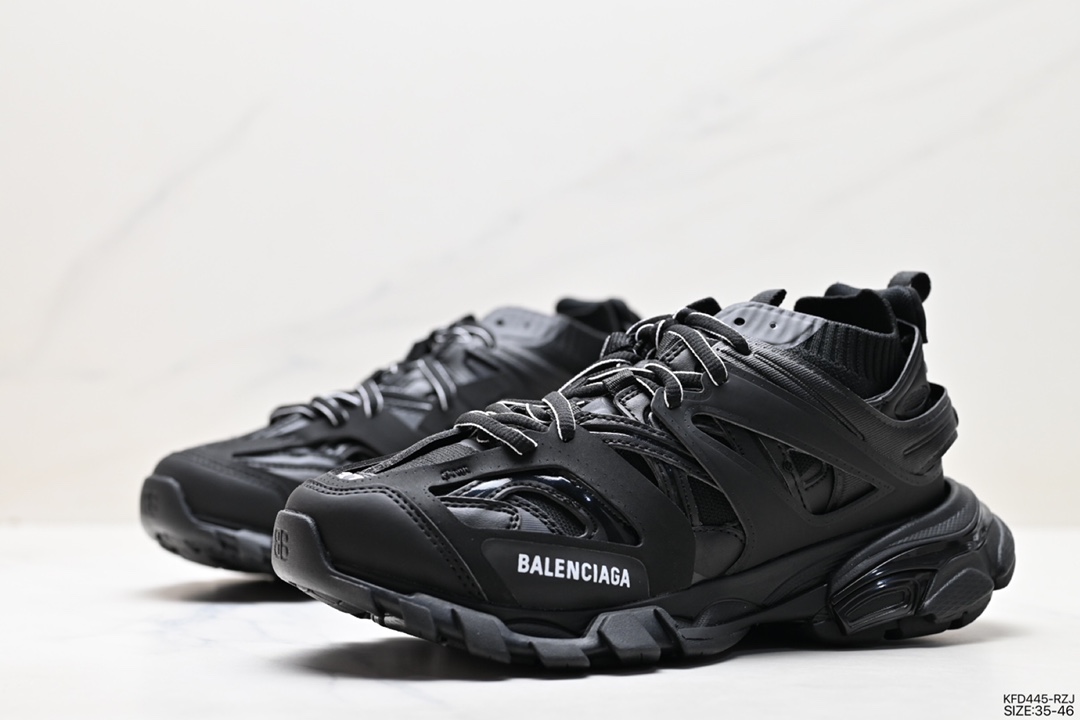 Balenciaga Track Trainers 3.0 Retro Wild Running Grandpa Jogging Shoes ”Off-White Chocolate Brown” 736328 W3SKC 0102