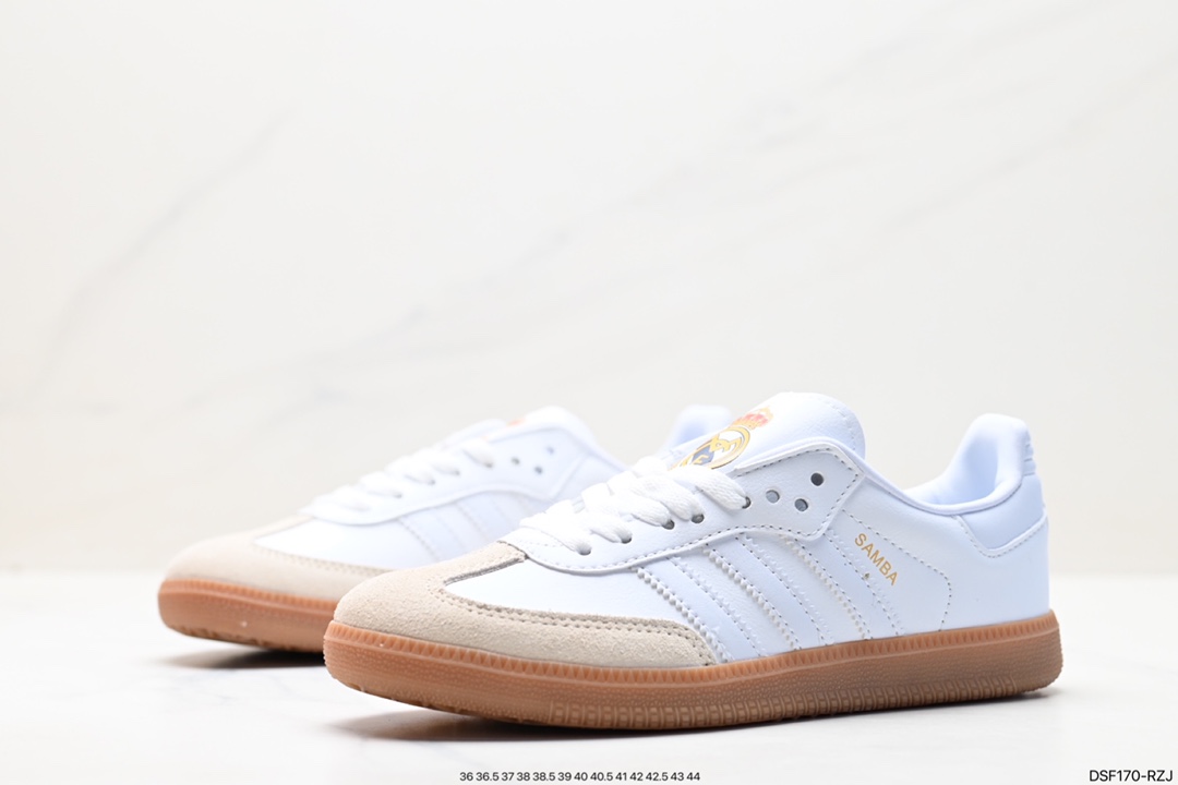 Adidas Originals Samba Vegan OG ”SPD” Samba Dance Shoes ”Silver Mist Princess Lace Caramel Sole” IG1024