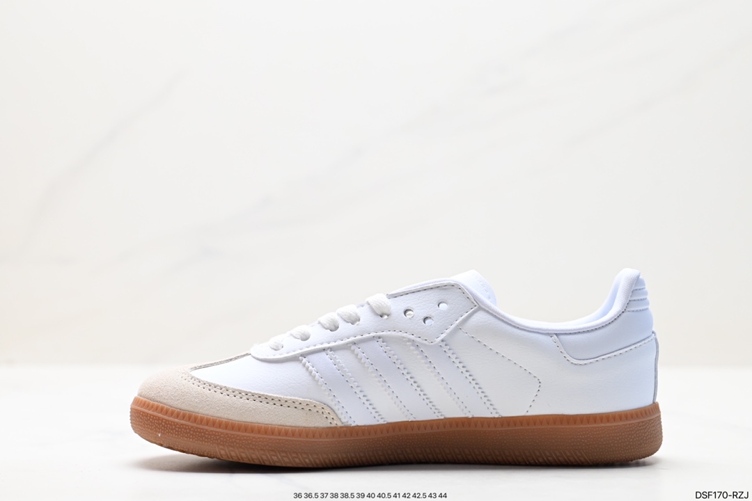 Adidas Originals Samba Vegan OG ”SPD” Samba Dance Shoes ”Silver Mist Princess Lace Caramel Sole” IG1024