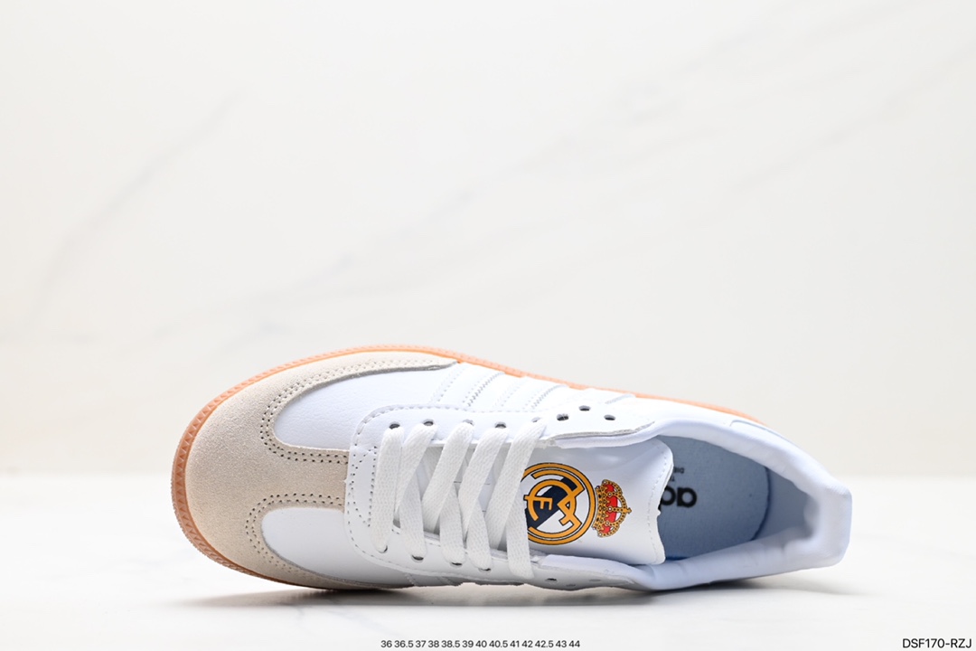 Adidas Originals Samba Vegan OG ”SPD” Samba Dance Shoes ”Silver Mist Princess Lace Caramel Sole” IG1024