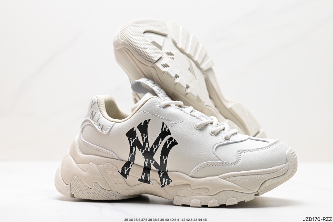 Korea Limited Release NY Yankees Limited x MLB Big Ball Chunky Mesh Thick Bottom Daddy Series Low Top 3ASHBCW3N (GP007)