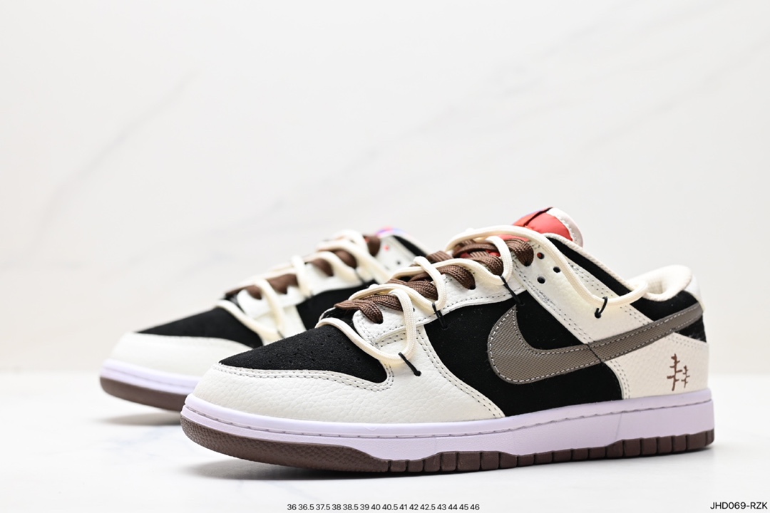 190 Nike  SB Dunk Low”Green/Beige“绑绳解构风 系列低帮休闲运动滑板板鞋 DR9704-200