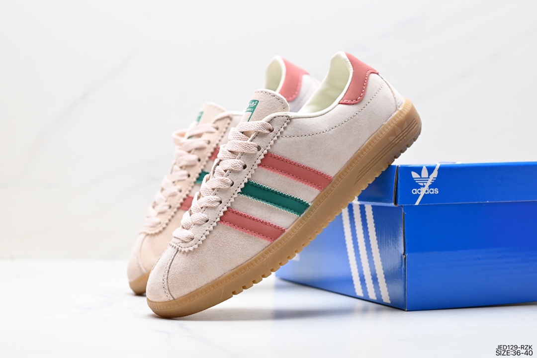 150 Adidas Originals Bermua 绒面麂皮防滑耐磨轻便低帮板鞋 IE2685