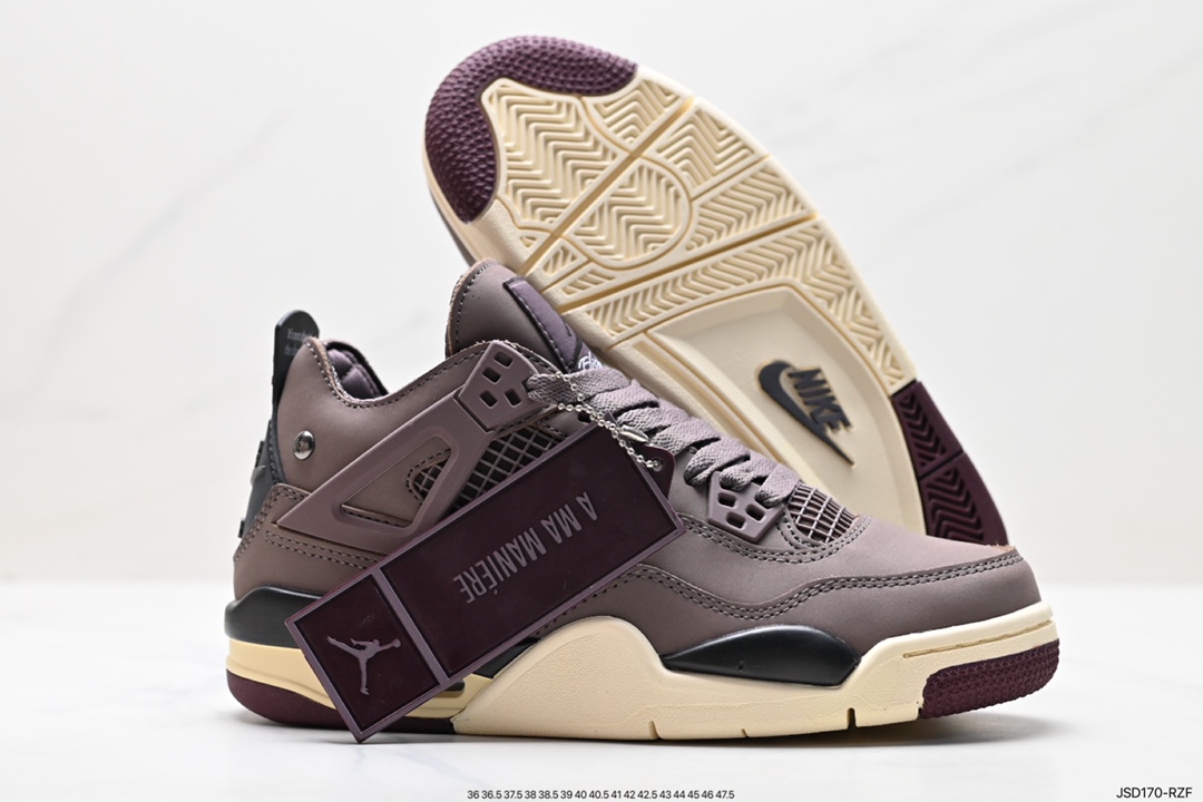 200 耐克Nike Wmns Air Jordan 4 Retro GS”Linen”迈克尔·乔丹AJ4代中帮复古休闲运动文化篮球鞋“白卡其”840608-192