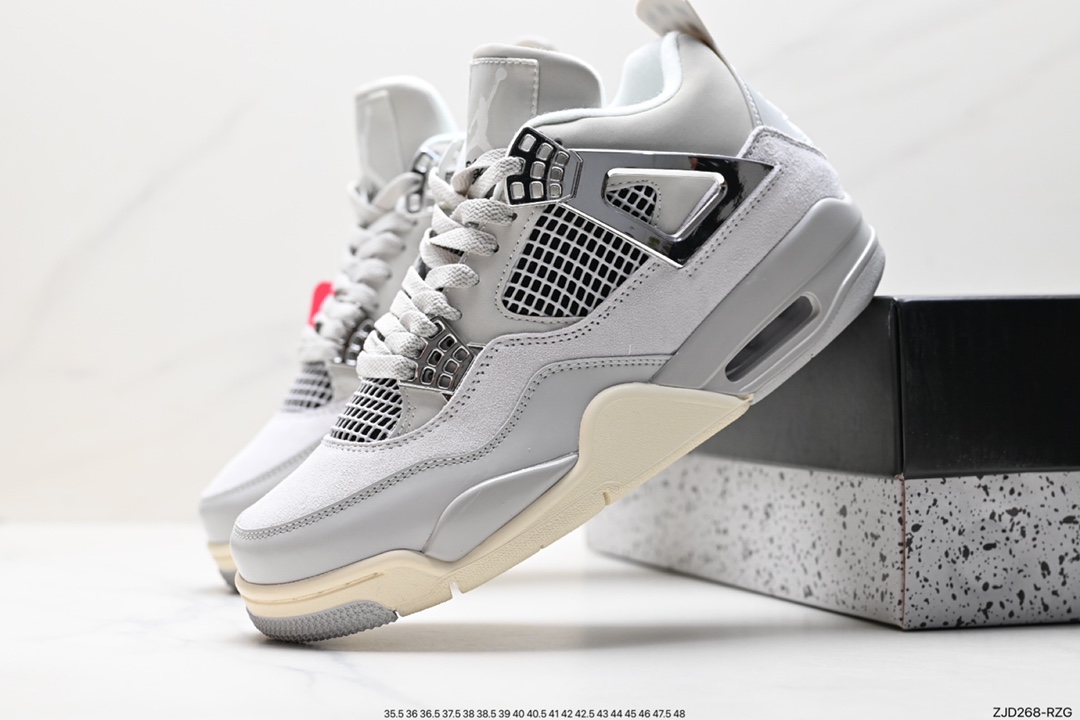 240 耐克Nike Wmns Air Jordan 4 Retro GS”Linen”迈克尔·乔丹AJ4代中帮复古休闲运动文化篮球鞋“白卡其”AQ9129-001