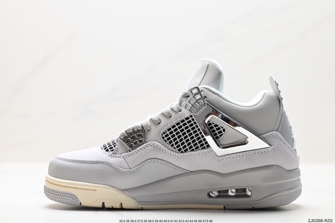 240 耐克Nike Wmns Air Jordan 4 Retro GS”Linen”迈克尔·乔丹AJ4代中帮复古休闲运动文化篮球鞋“白卡其”AQ9129-001